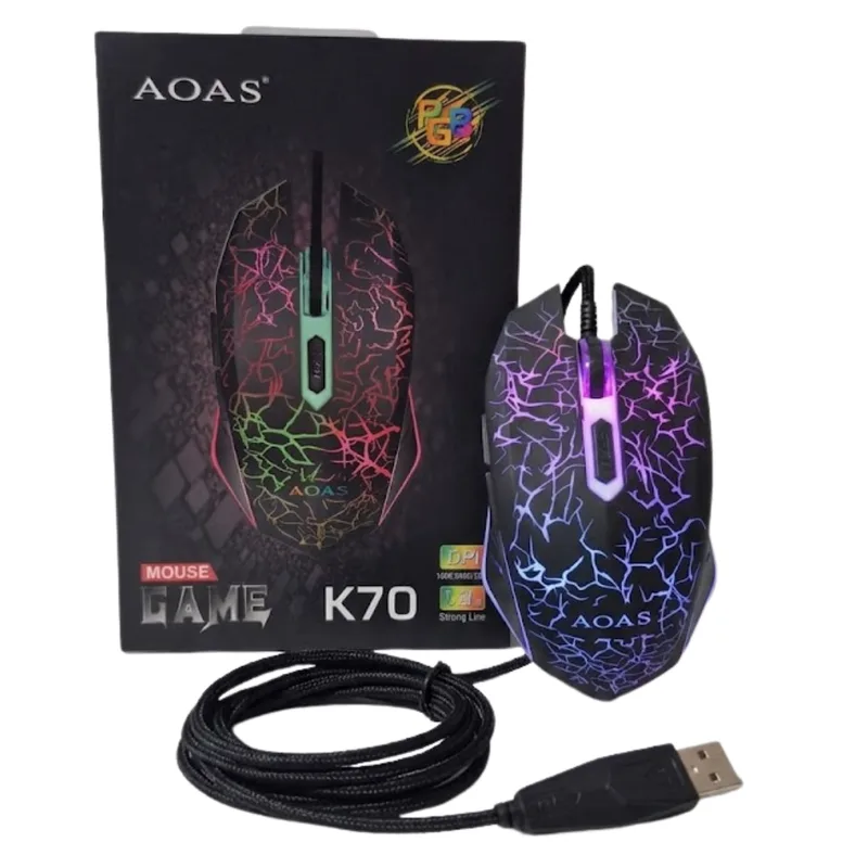 MOUSE CON LUCES RGB AOAS K70