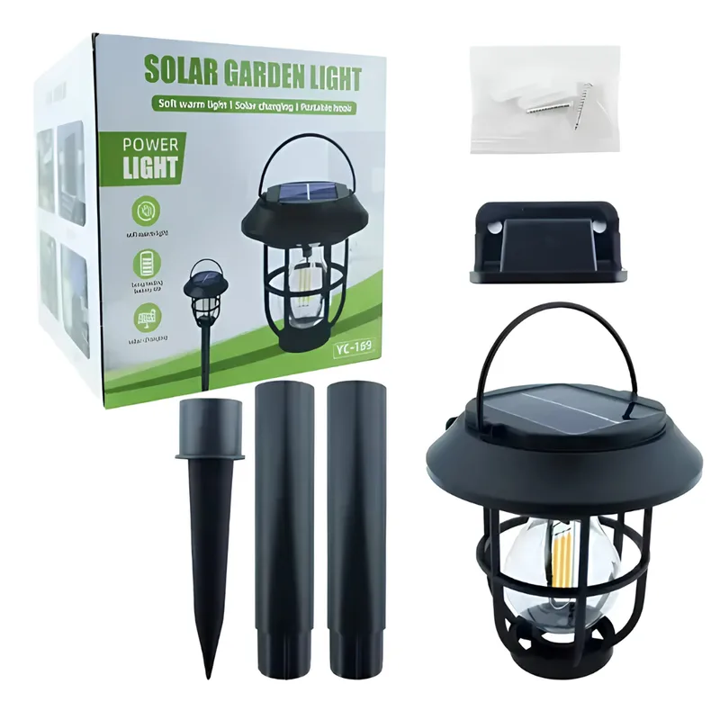 Lampara Led Carga Solar Estaca c/Sensor YC-169
