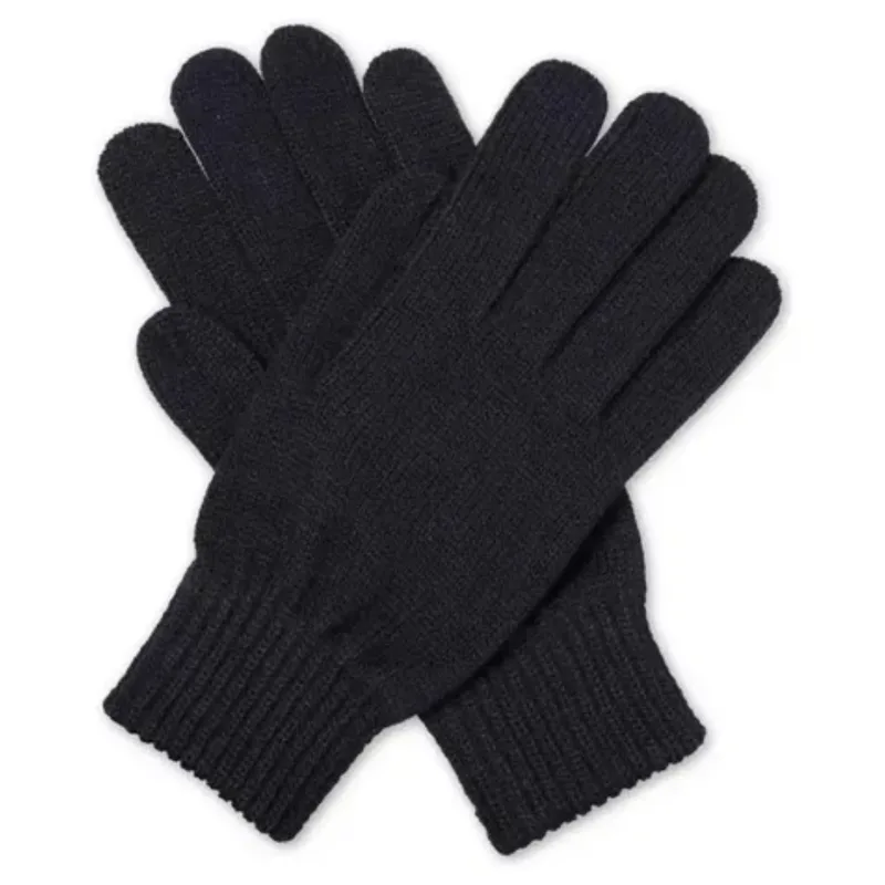Guantes de Tela Diseño Liso Negro GBY-M10