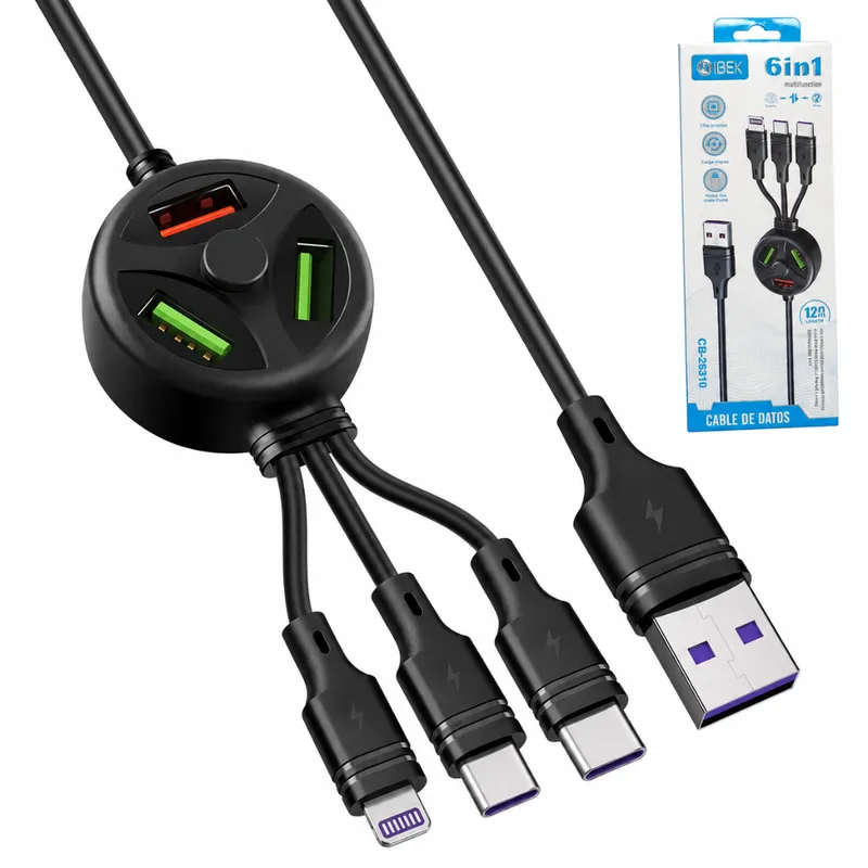CABLE IBEK 6 en 1 CB-26310