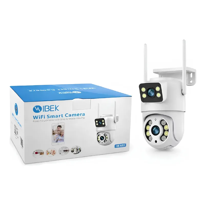 Camara de Seguridad Ip Wifi 8mp Lente Dual Pantalla Dual App Ibek IB-A31