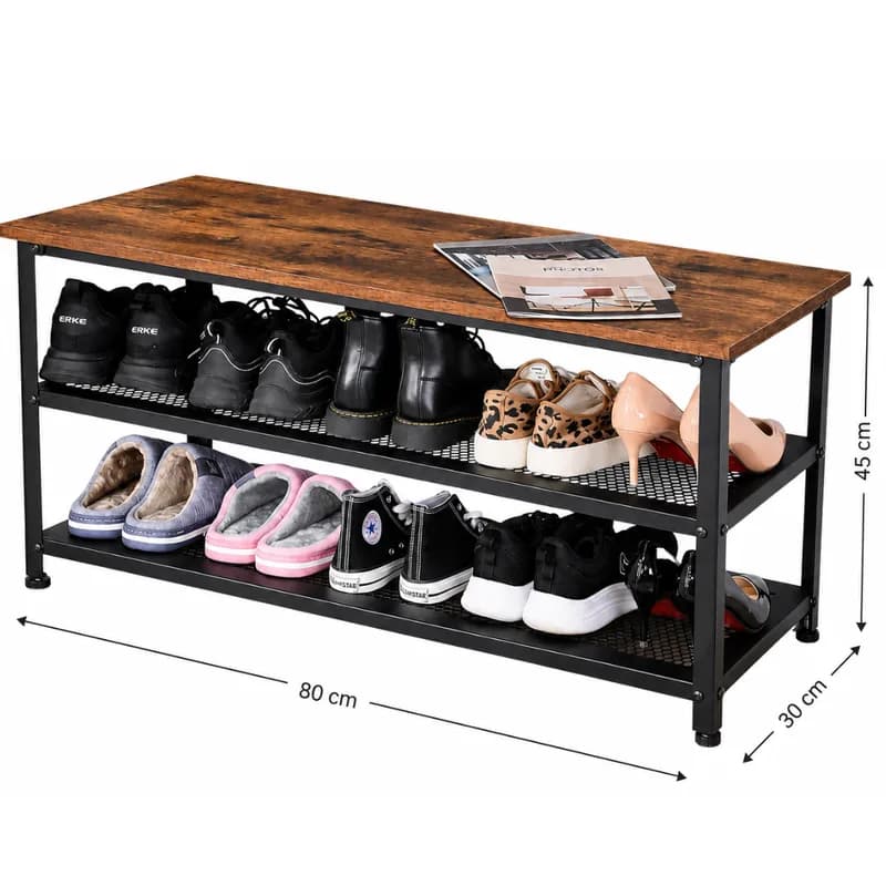 ZAPATERO CON ESTANTES DE MADERA AGLOMERADO 6063-80