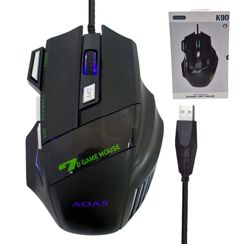 MOUSE GAMER RG AOAS K90 con 7 botones