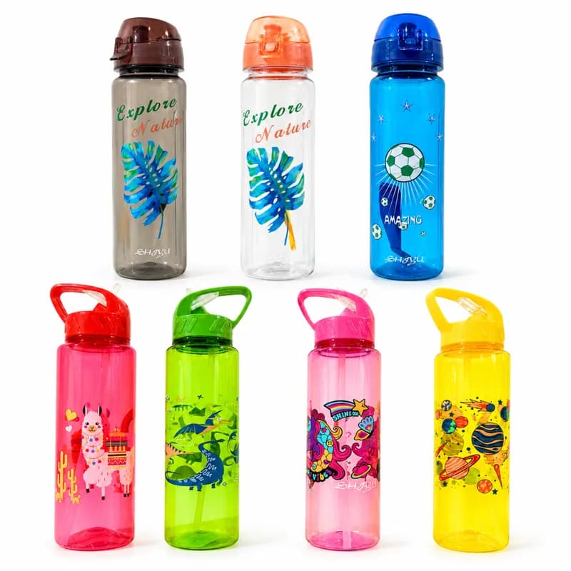 BOTELLA INFANTIL TRANSPARENTE Y COLORES B263+027
