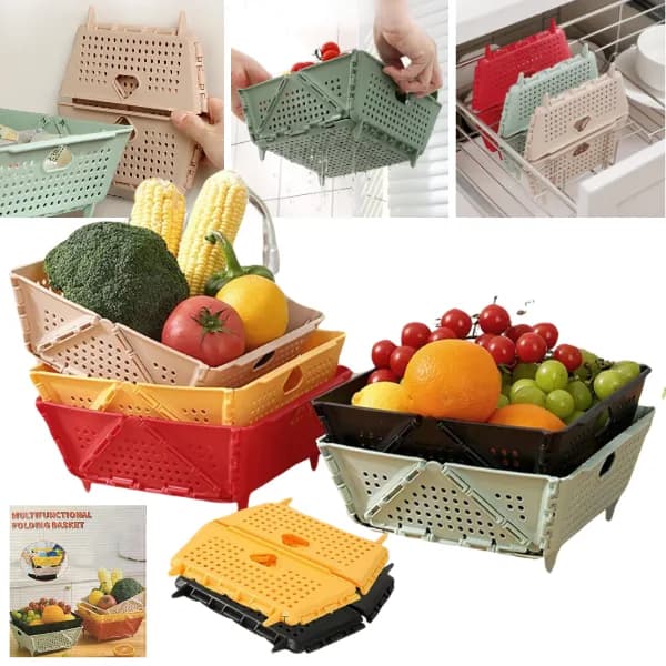 CANASTO COLADOR DE FRUTAS PLEGABLES FOLDING BASKET D-513