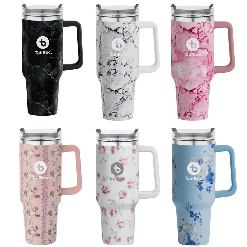 Vaso Termico Diseño Marmol – Floral ANDINO BULLTEC 1200ML