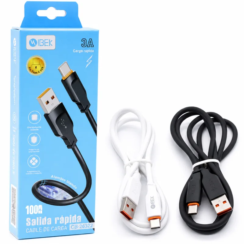 CABLE IBEK 3A USB-TIPO C CB-26322