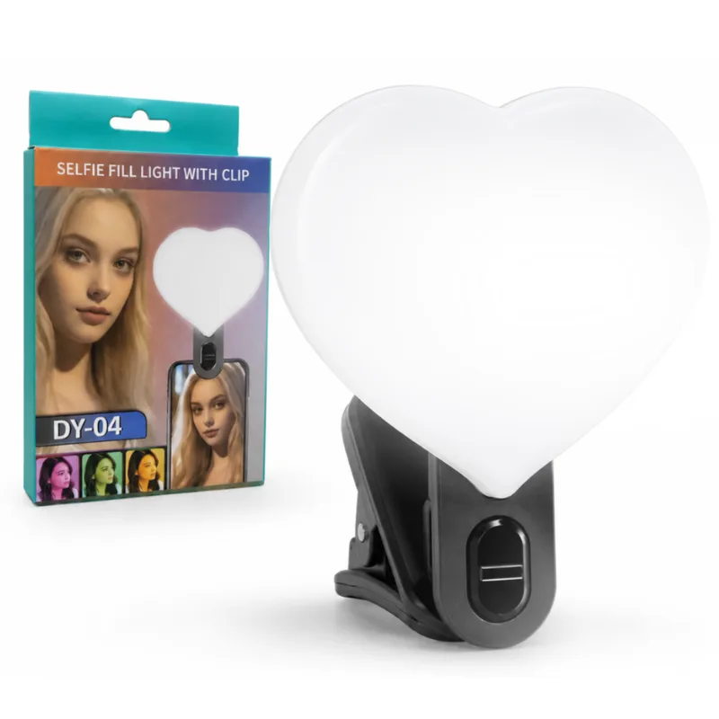 Luz Portátil Para Selfies Con Clip Para Teléfono 3 Tonos Luz Blanca DY-04