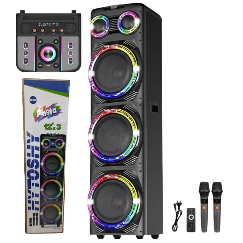 Parlante Torre RGB Bluetooth 3×12″ Pulgadas HYTOSHY HY-312A