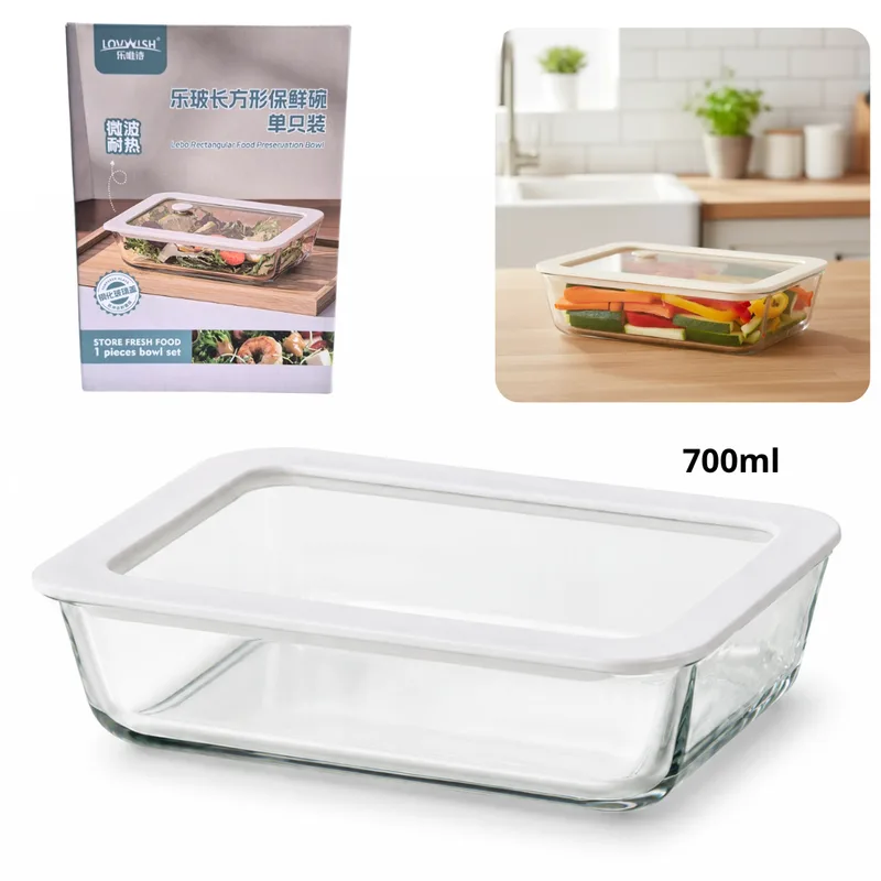 Recipiente de Vidrio Tupper 700ml LOVWISH LBCW/L700