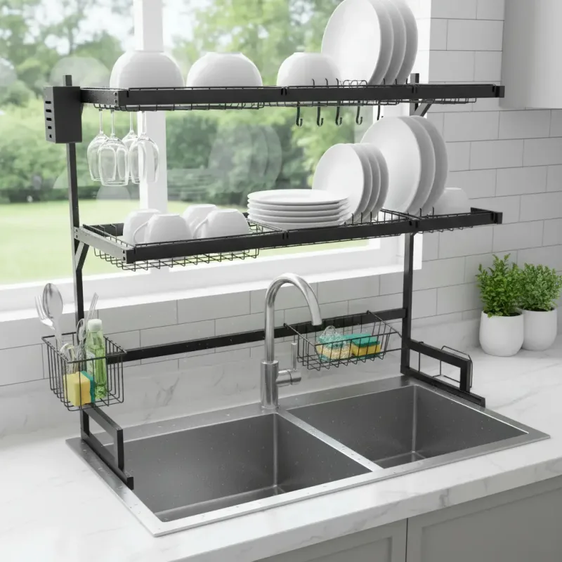 Escurridor De Platos Y Organizador De Cocina 85x80cm KITCHEN RACK HOG0639