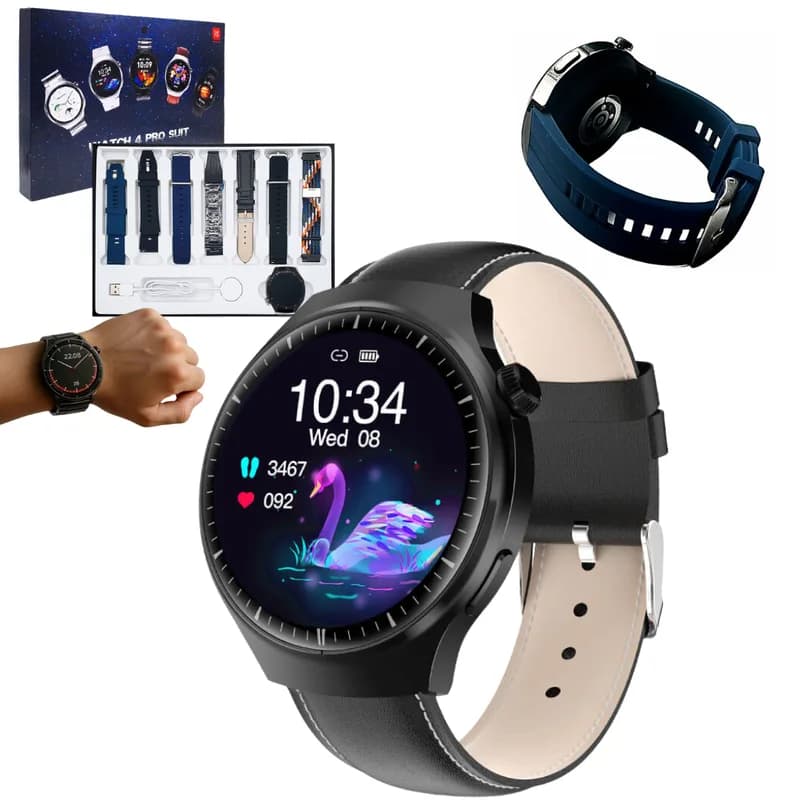 Reloj Smartwatch Redondo 8 en 1 WATCH 4 PRO SUIT
