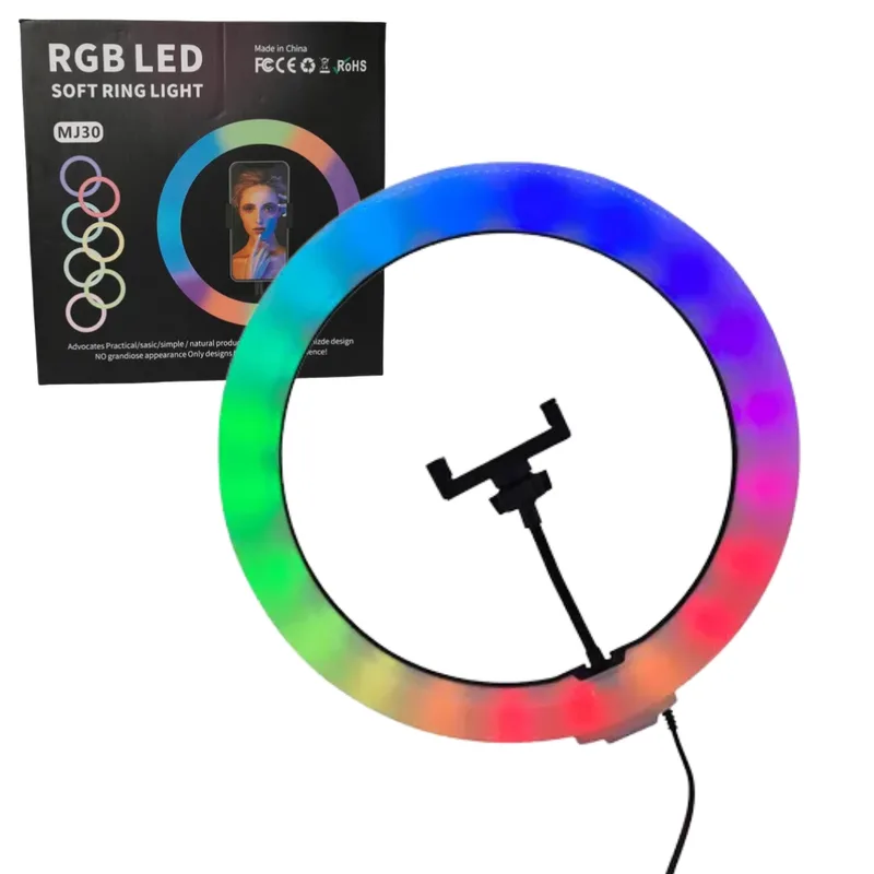 Aro de Luz RGB Led MJ30 12″ 30CM (Sin Trípode)