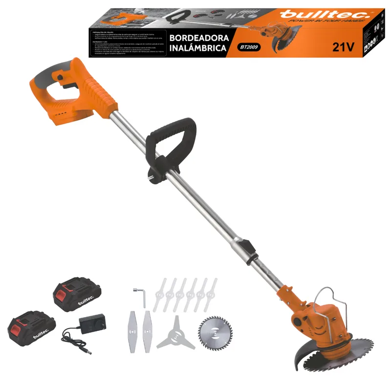 Bordeadora Corta Cesped Inalambrica Con Accesorios Metálicos BULLTEC BT2009