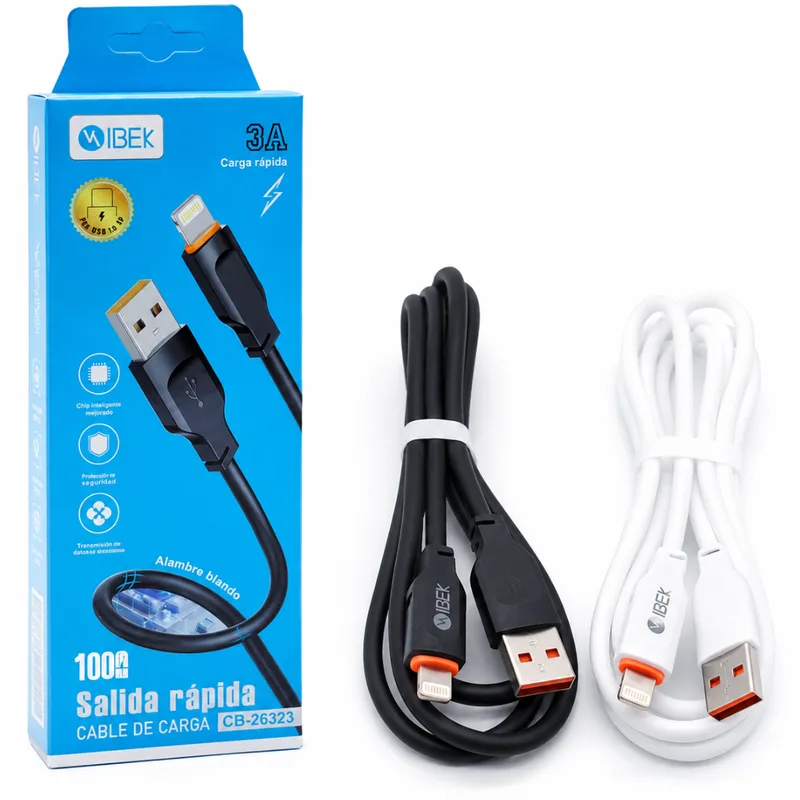 CABLE IBEK 3A TIPO USB-TIPO IPH CB-26323