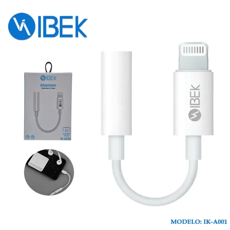 CABLE ADAPTADOR IBEK TIPO IPH JACK 3.5MM IK-A001