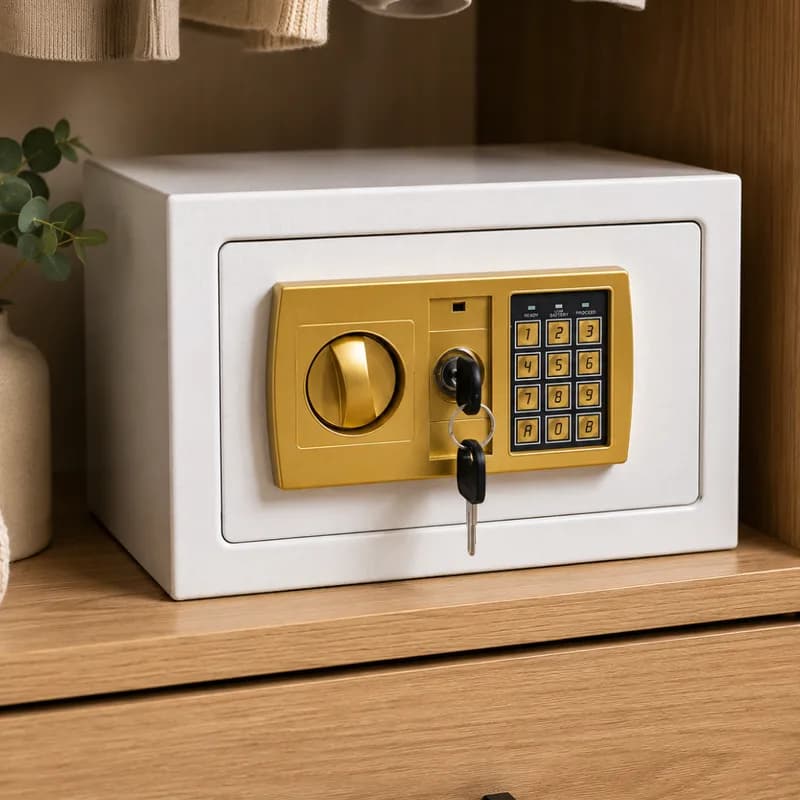 CAJA FUERTE con llave y codigo REFORZADA 13407 T-17/CF001/CF002