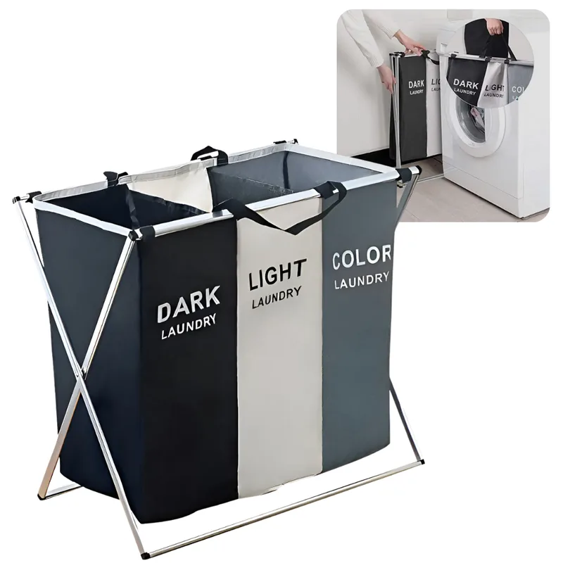 Cesta Organizadora Para Ropa Blanca, Negra y de Colores Z-08