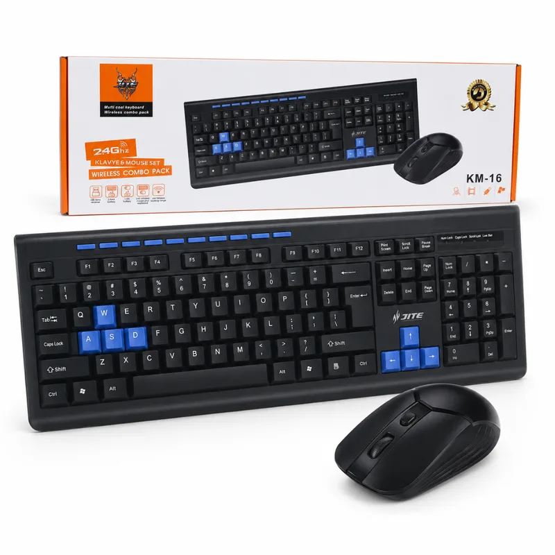 COMBO MOUSE Y TECLADO INALAMBRICO JITE KM-16