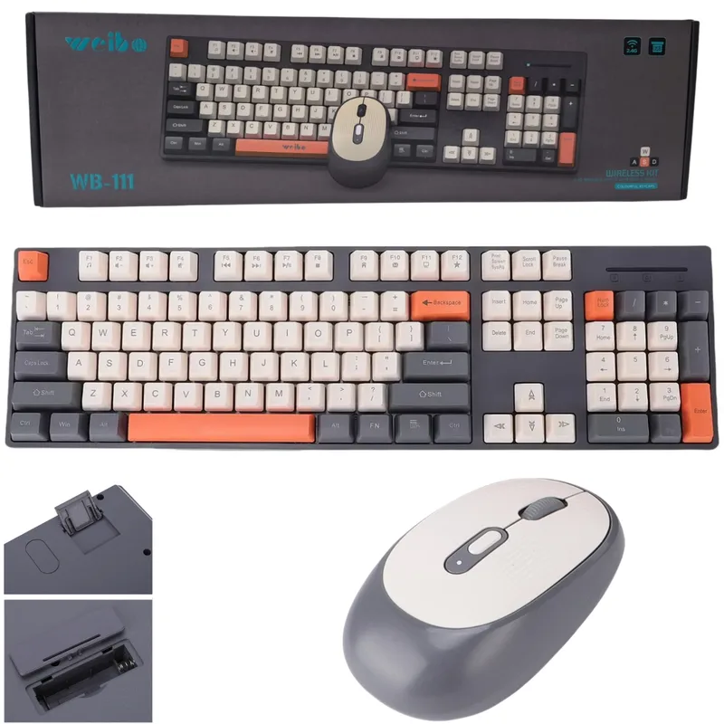COMBO MOUSE Y TECLADO INALAMBRICO WEIBO WB-111